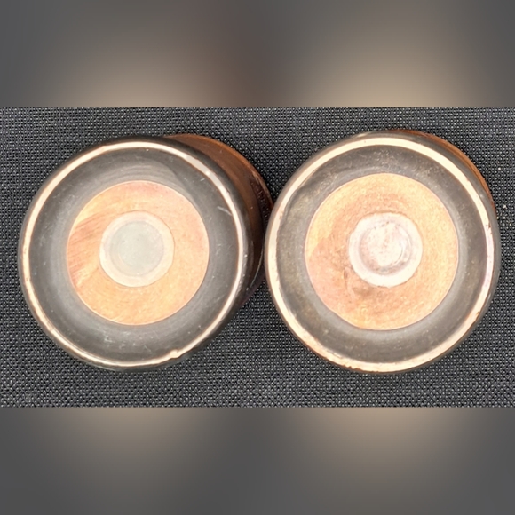 Sango Splash #4951 Salt & Pepper Shakers 3.75"H Brown Drip Glaze Discontinued - Picture 7 of 7